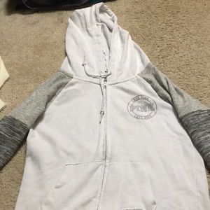 Pink zip up hoodie